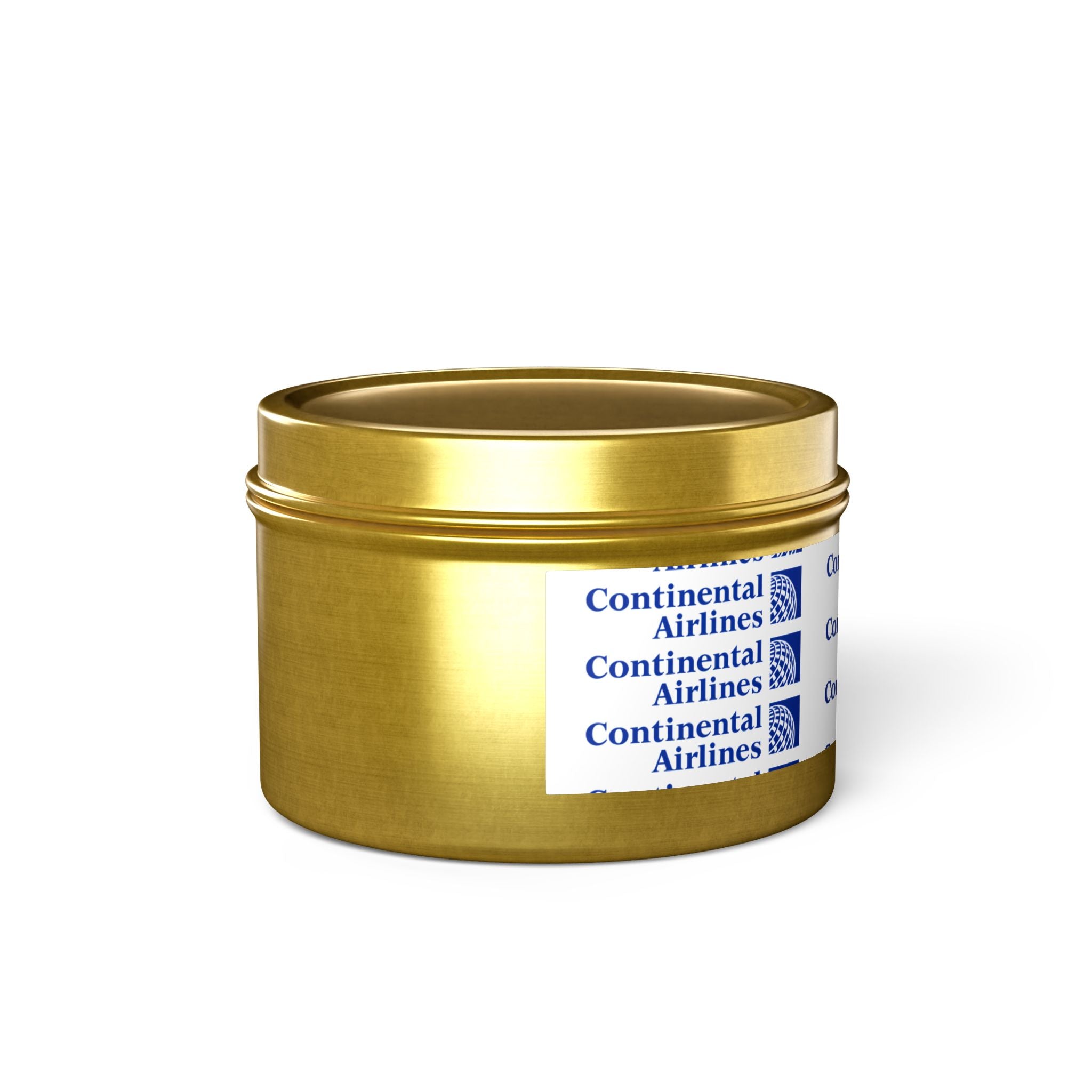 Continental Airlines Tin Candle