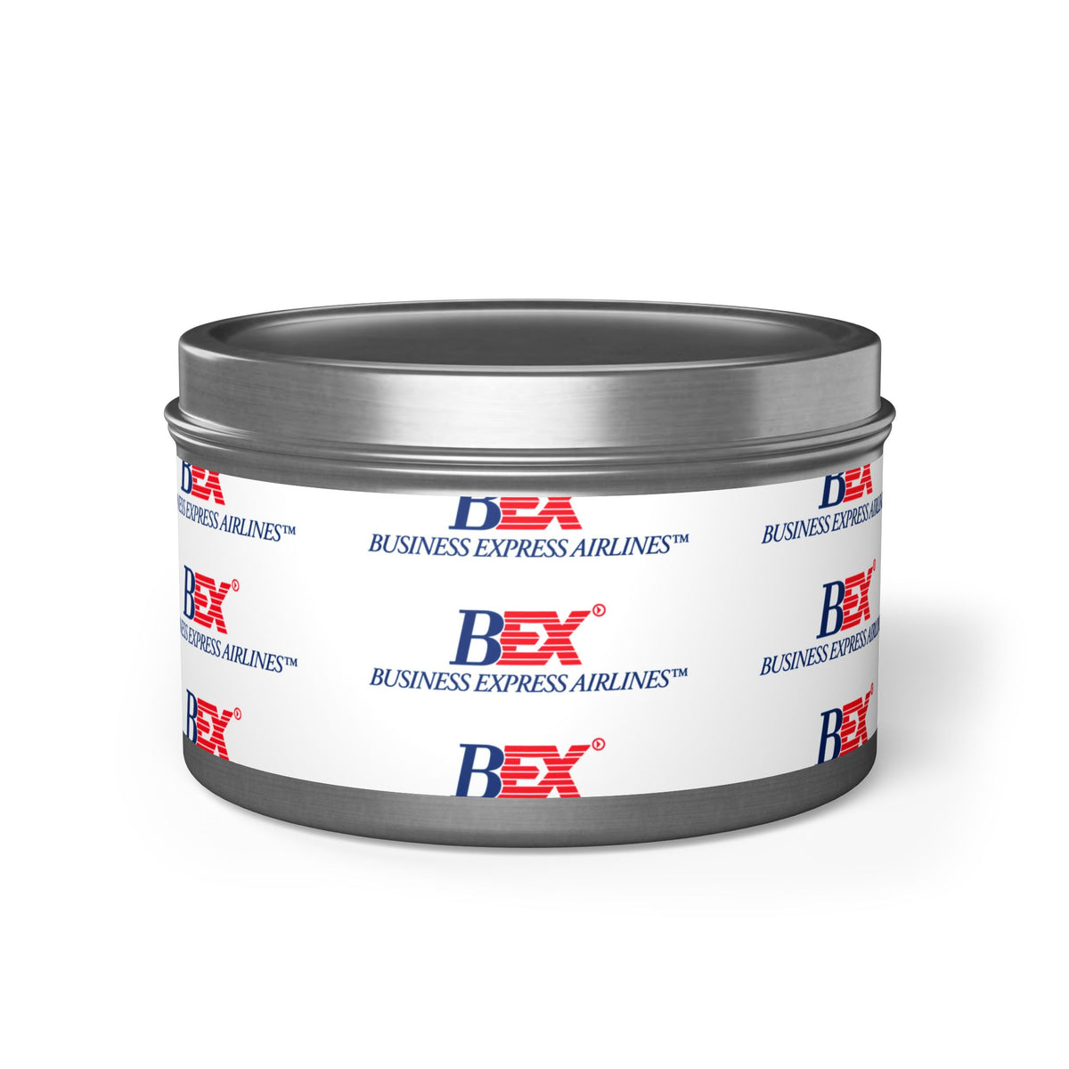 Business Express Airlines Tin Candle