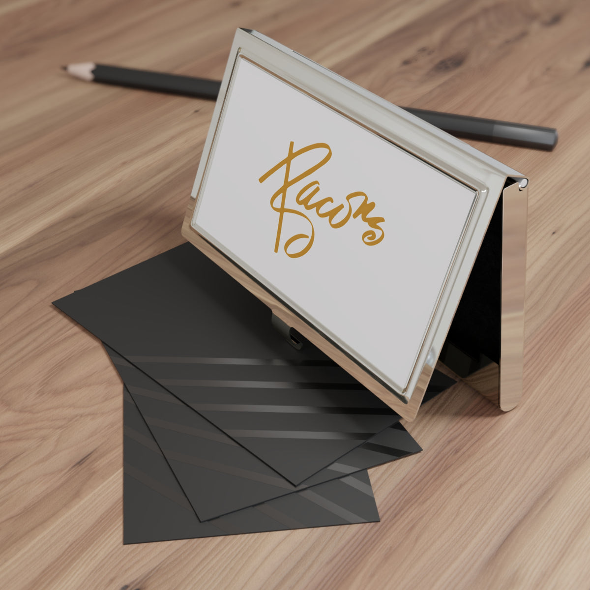Bacon's Metal Business Card Holder