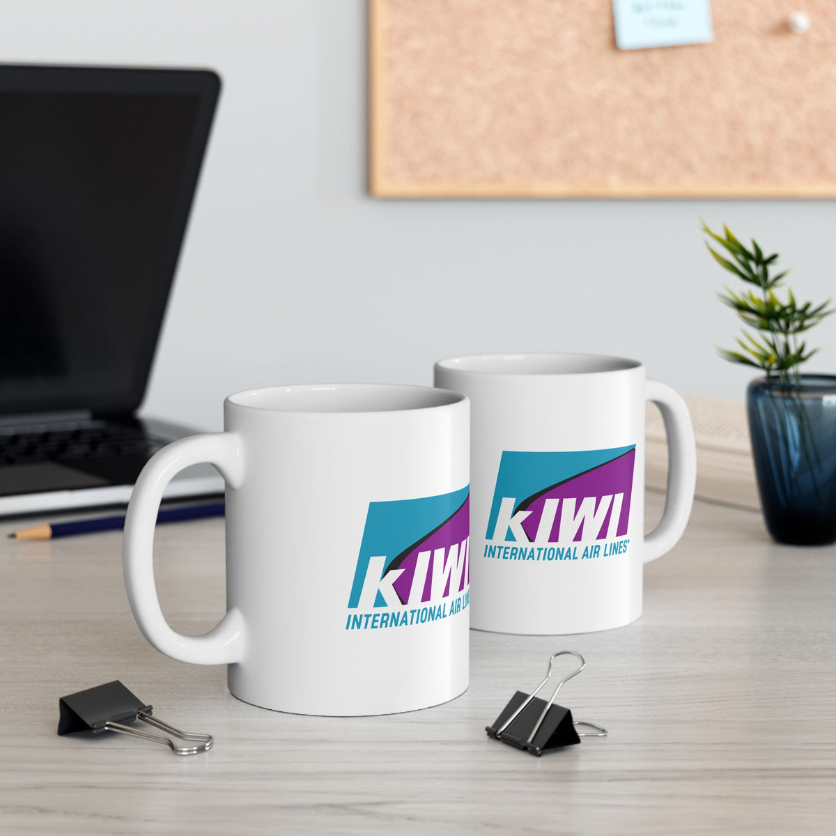 Kiwi International Air Lines Ceramic Coffee Mug