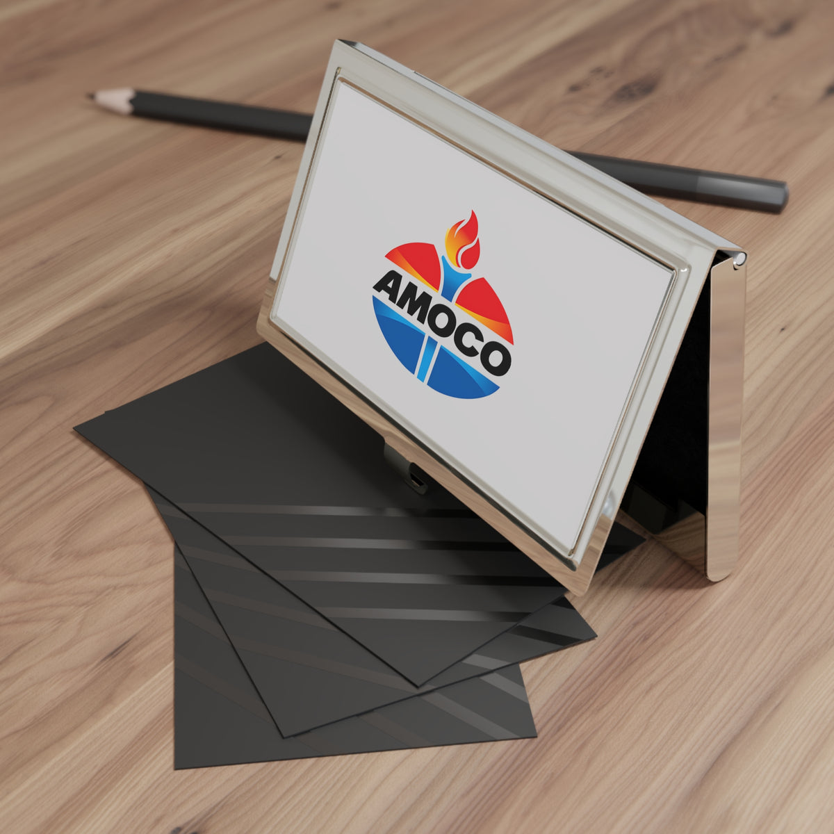 Amoco Metal Business Card Holder