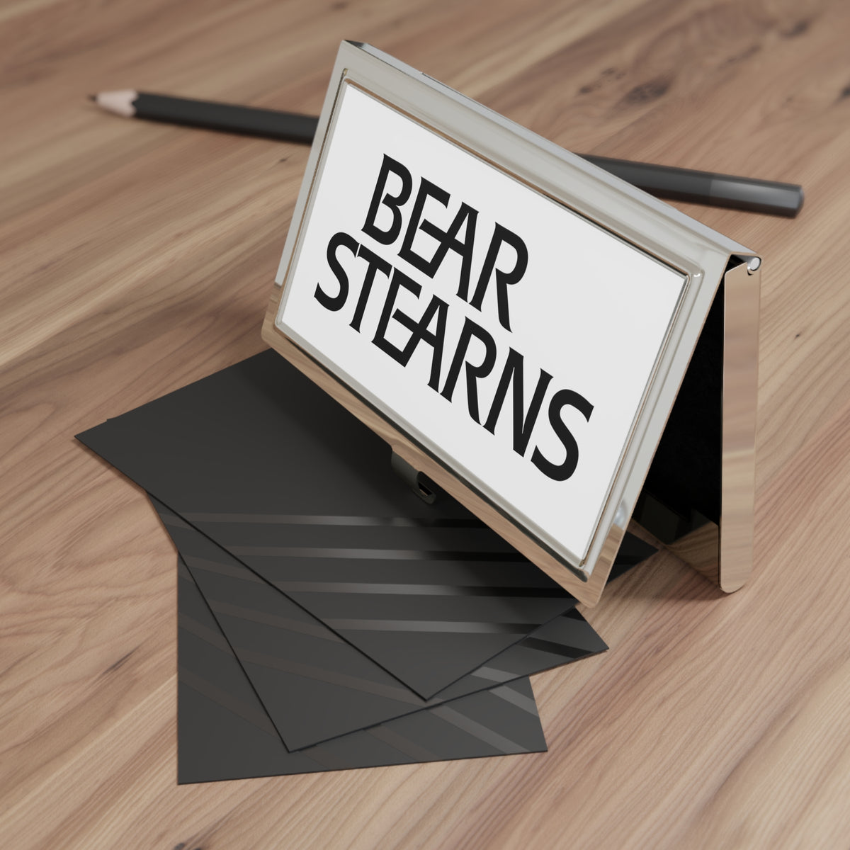 Bear Stearns Metal Business Card Holder