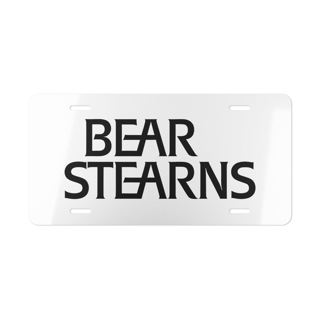 Bear Stearns Vanity License Plate