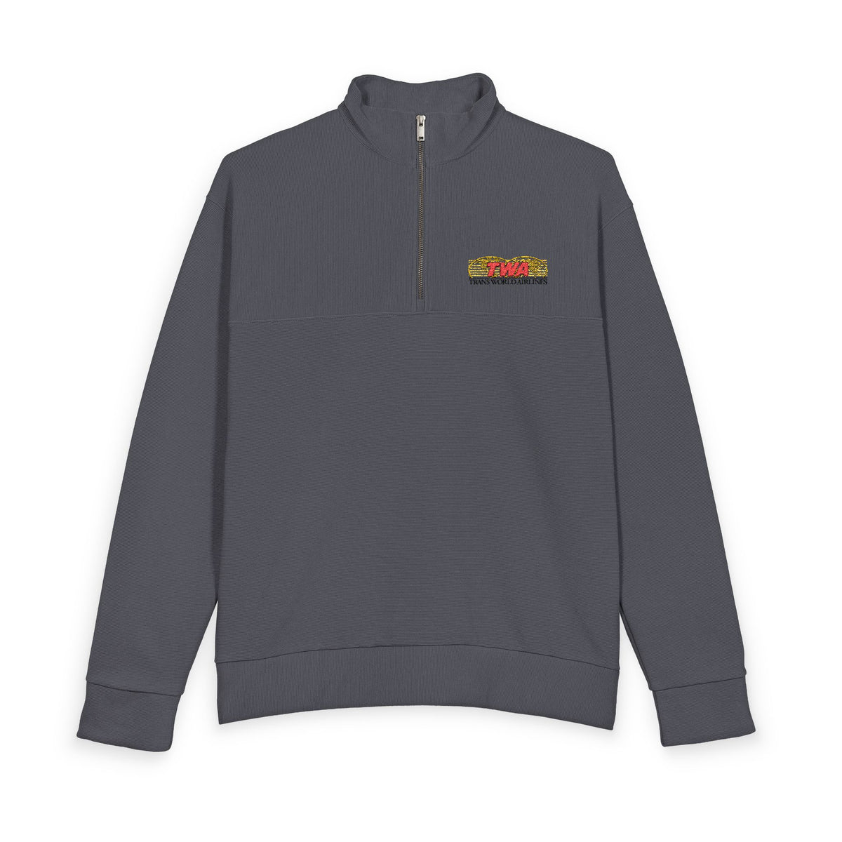 Trans World Airlines (TWA) Heavy Knit Quarter-Zip Sweatshirt