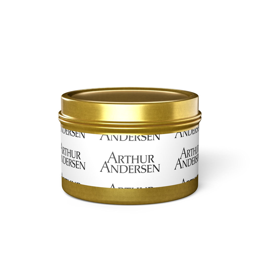 Arthur Andersen Tin Candle