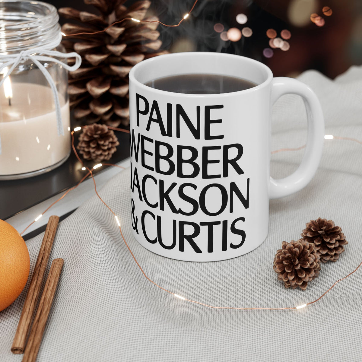 Paine Webber Jackson & Curtis Ceramic Coffee Mug