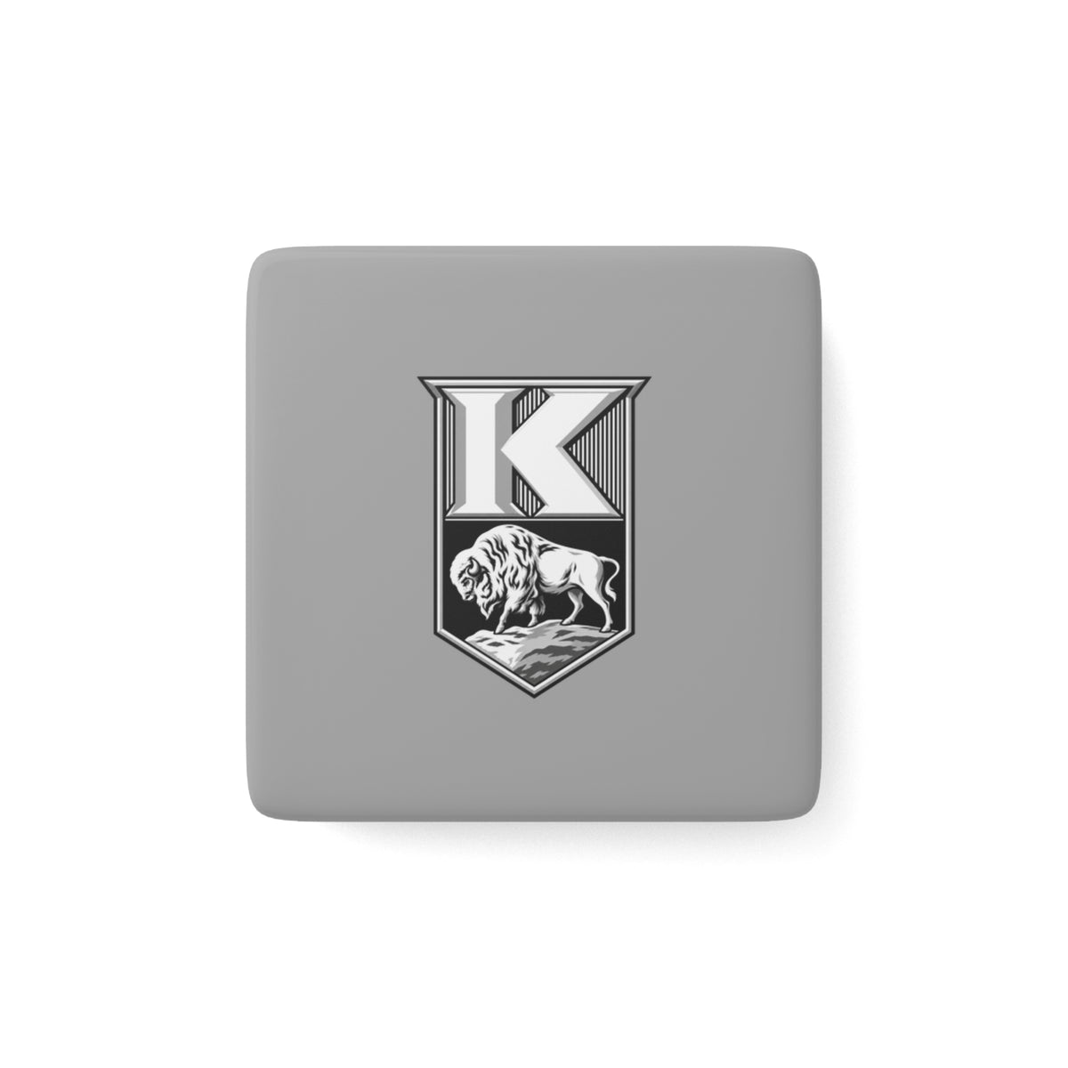Kaiser Motors Square Porcelain Fridge Magnet