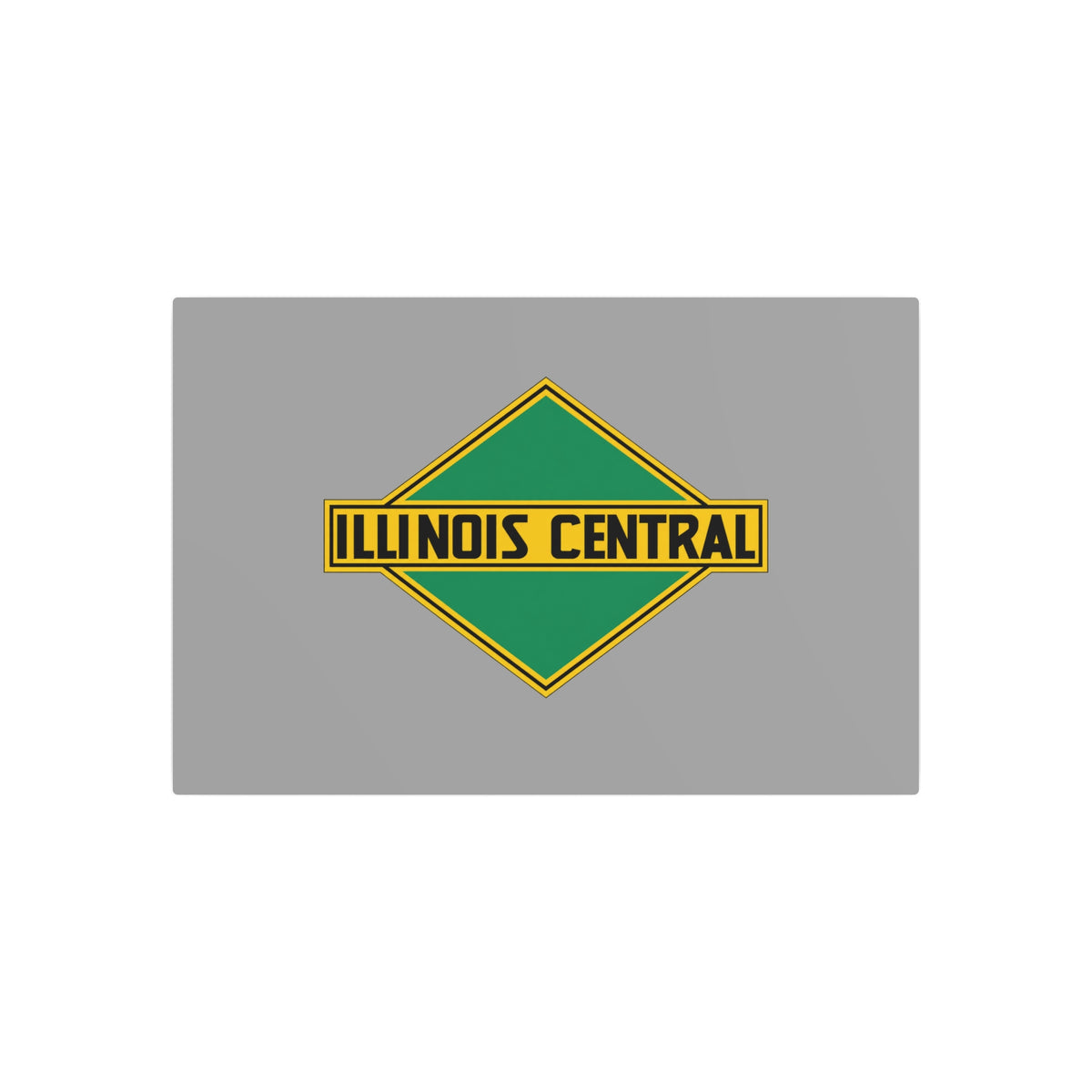 Illinois Central Railroad Metal Sign