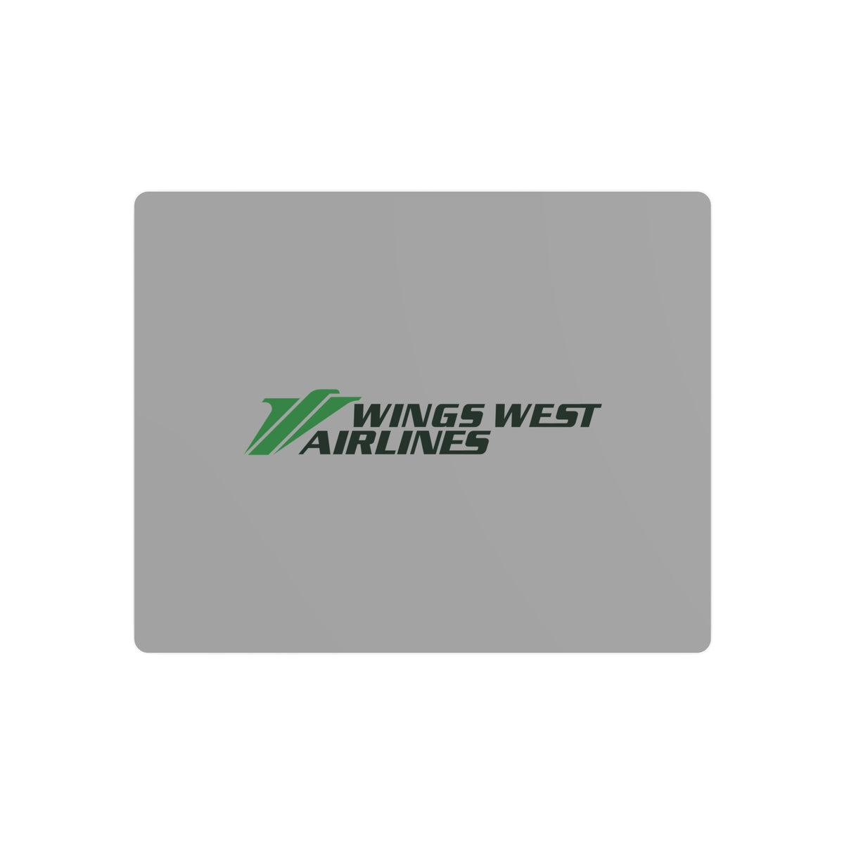 Wings West Airlines Metal Sign