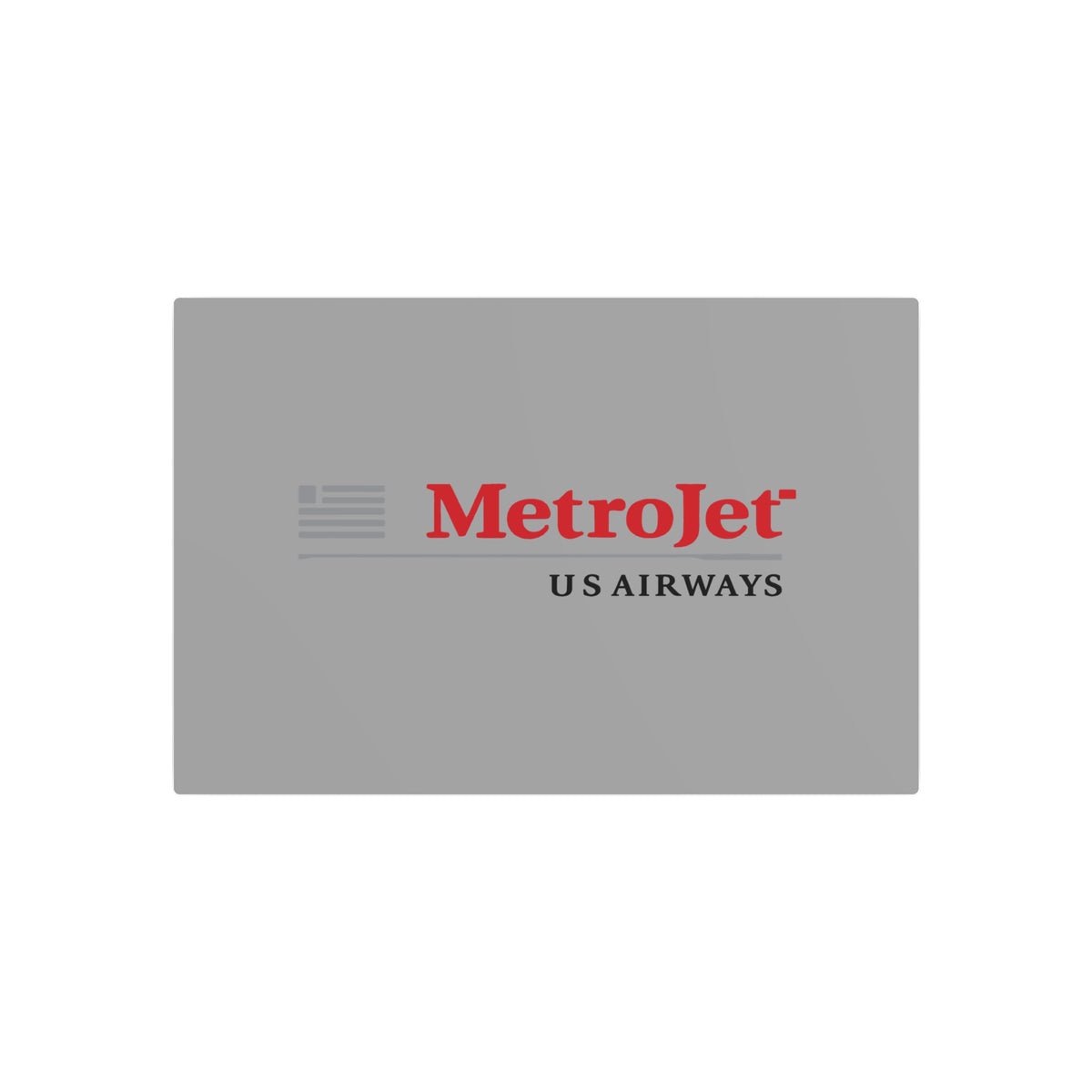 MetroJet Metal Sign