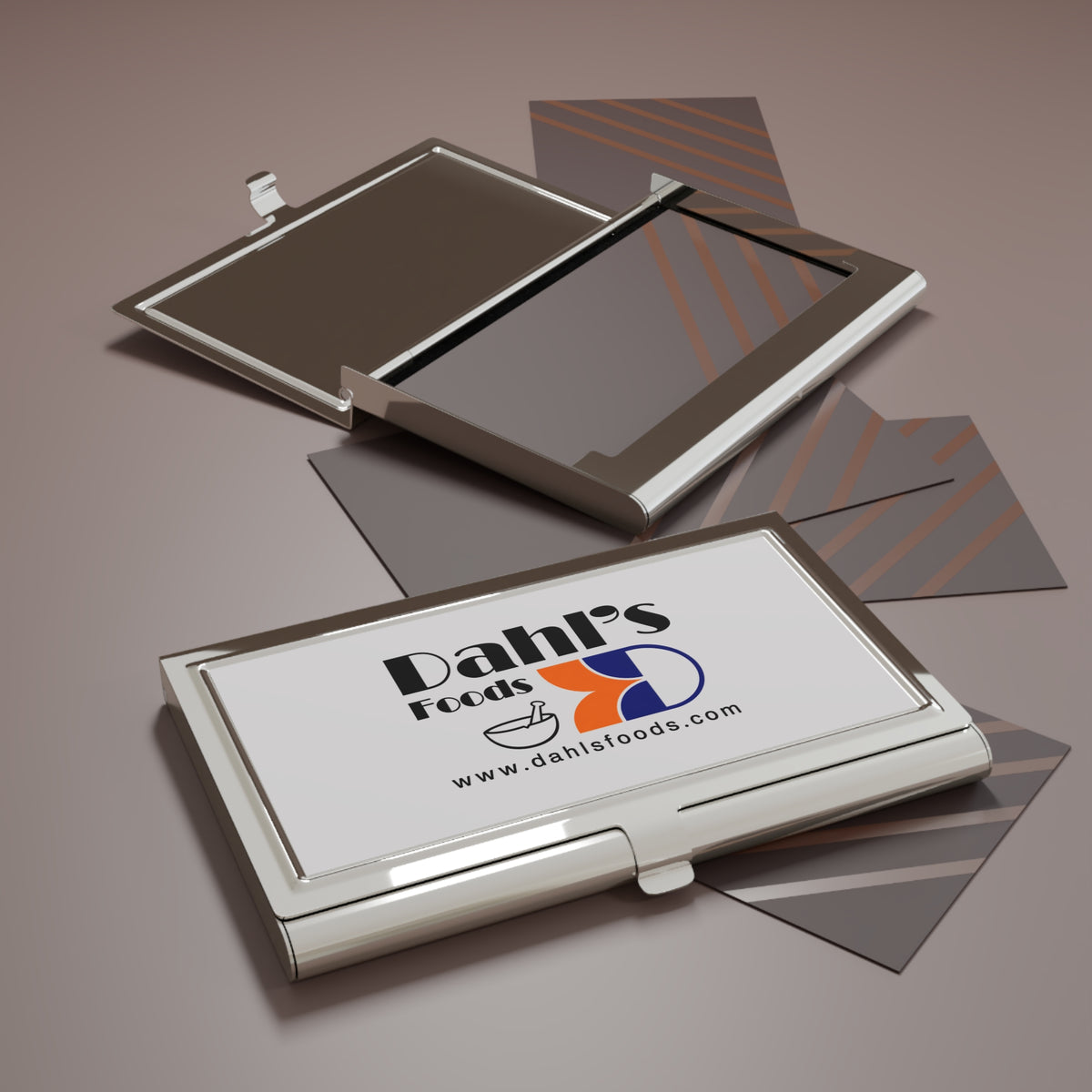 Dahl's Foods Metal Business Card Holder