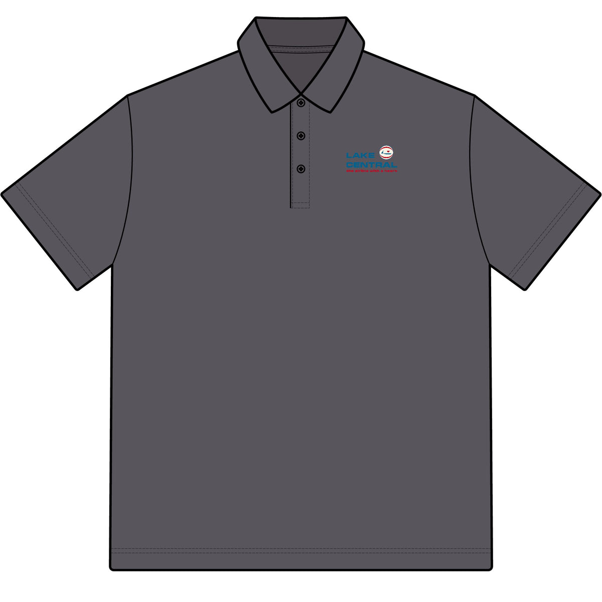 Lake Central Airlines Cotton Polo Shirt