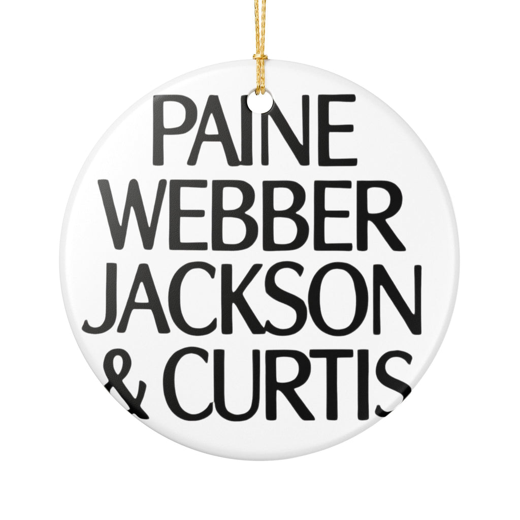 Paine Webber Jackson & Curtis Ceramic Ornament