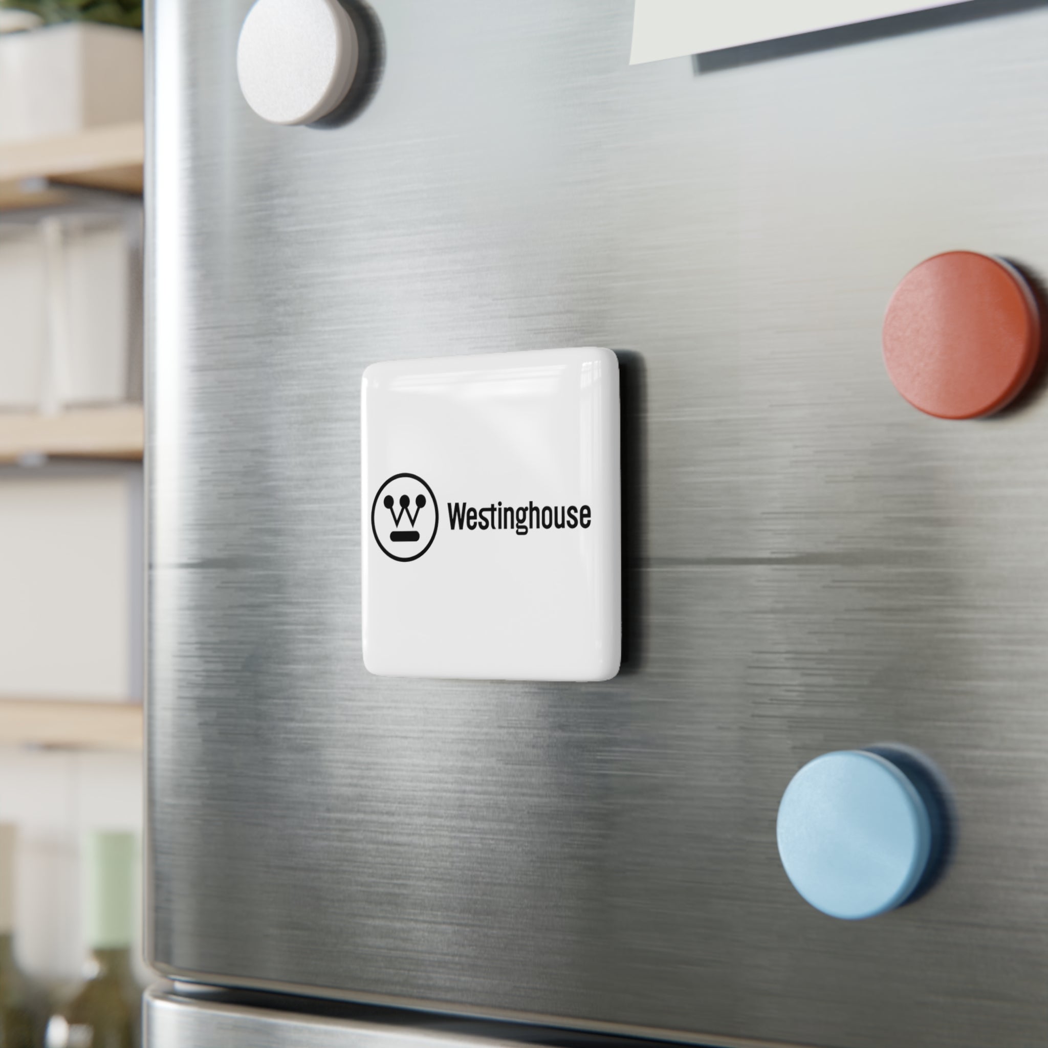 Westinghouse Electric Corporation Square Porcelain Fridge Magnet