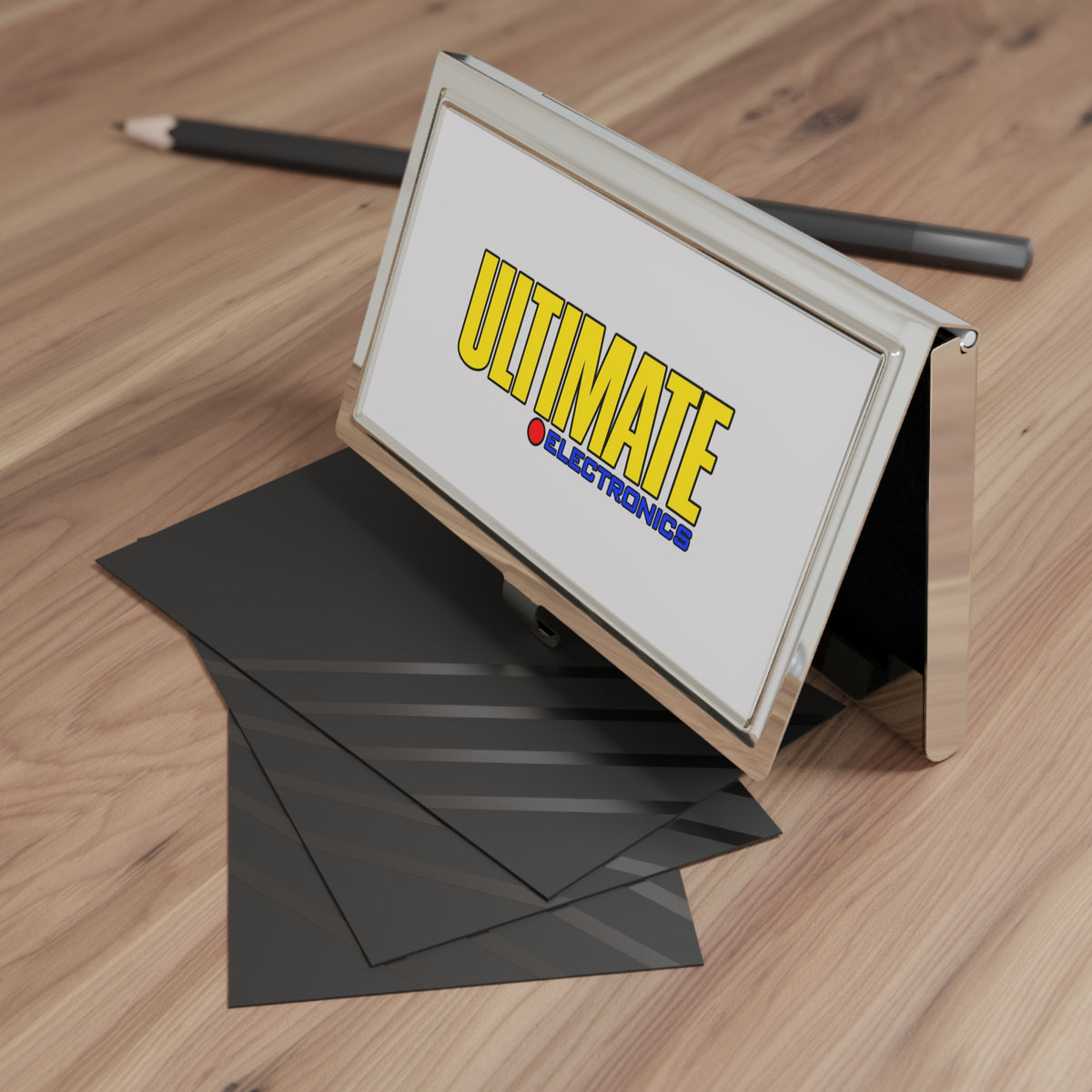 Ultimate Electronics Metal Business Card Holder