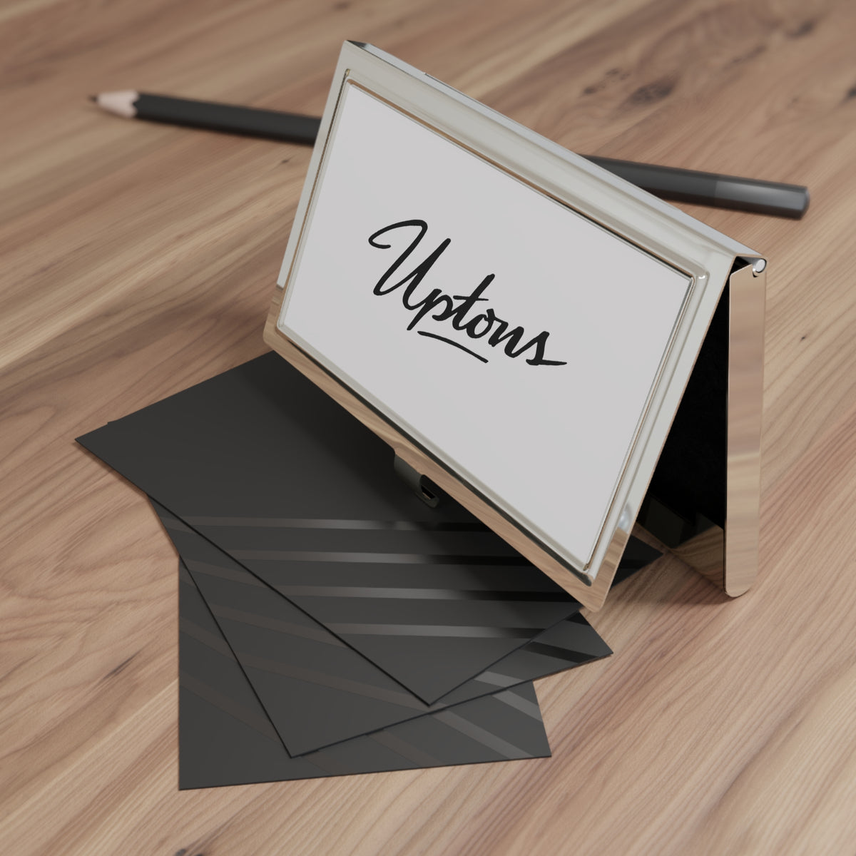 Uptons Metal Business Card Holder