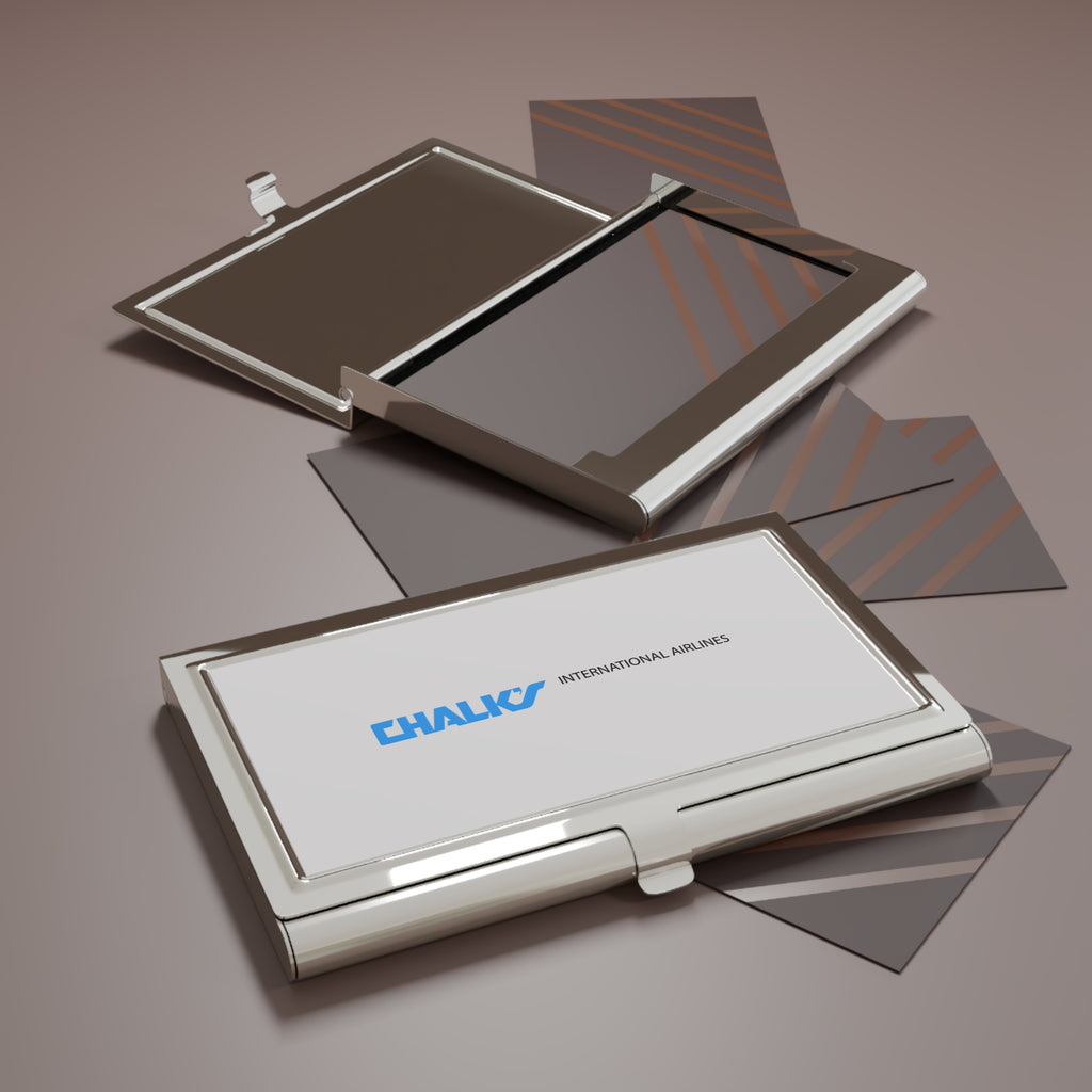 Chalk's International Airlines Metal Business Card Holder