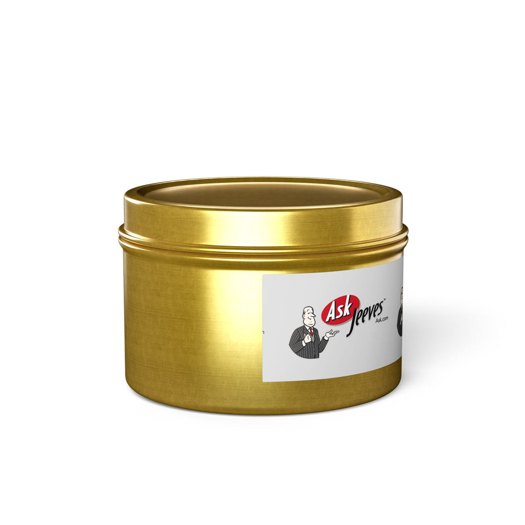Ask Jeeves Template Tin Candle