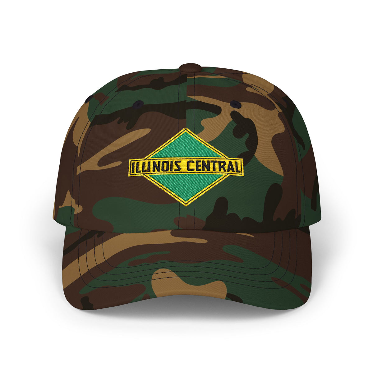 Illinois Central Railroad Embroidered Dad Cap Hat