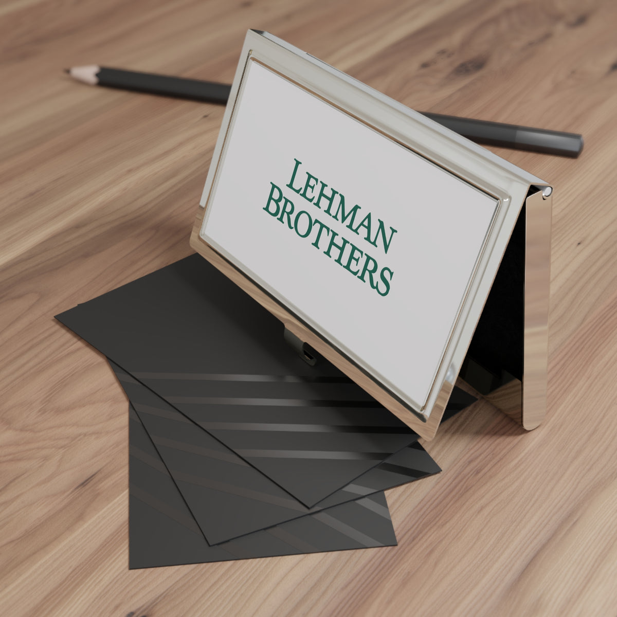 Lehman Brothers Metal Business Card Holder