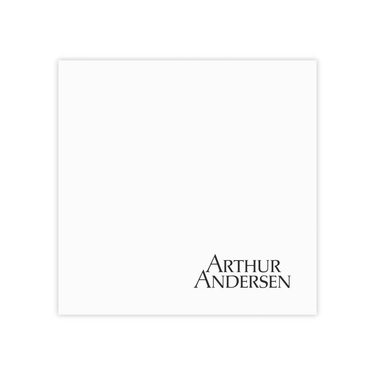 Arthur Andersen Sticky Post-it Note Pad