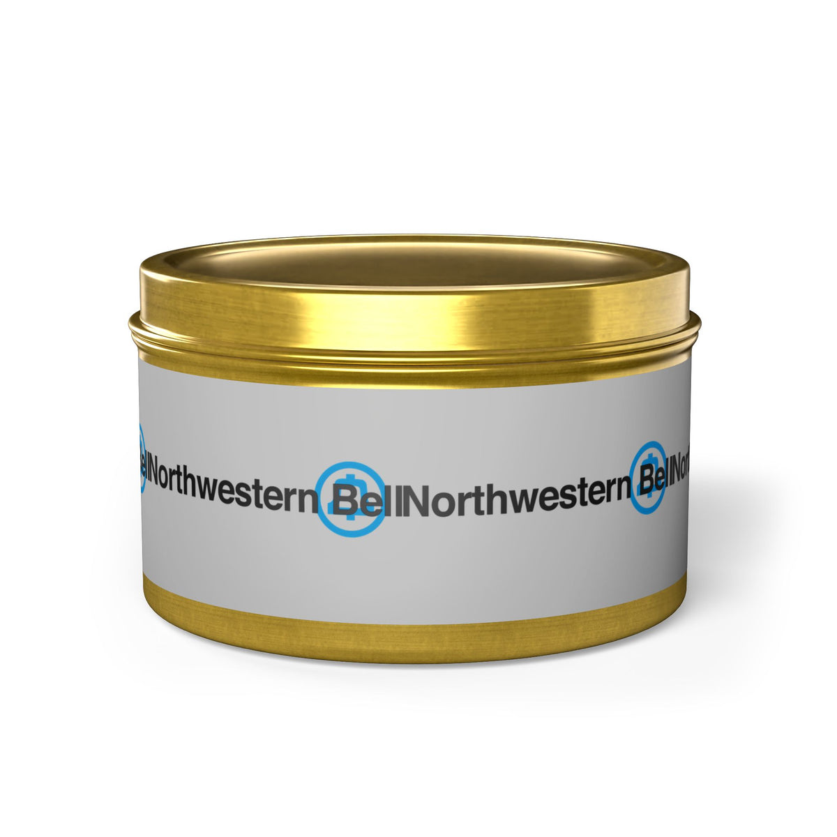 Northwestern Bell Tin Candle
