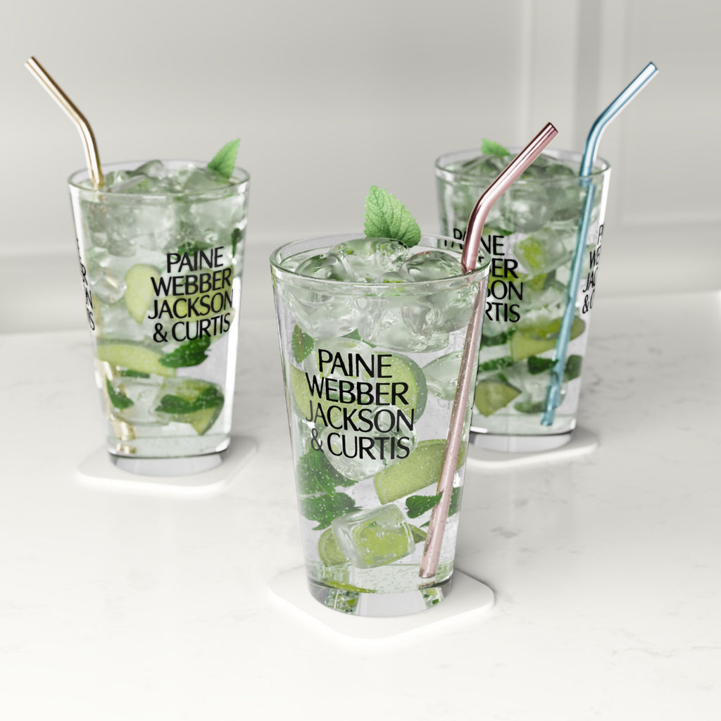 Paine Webber Jackson & Curtis 16oz Pint Glass
