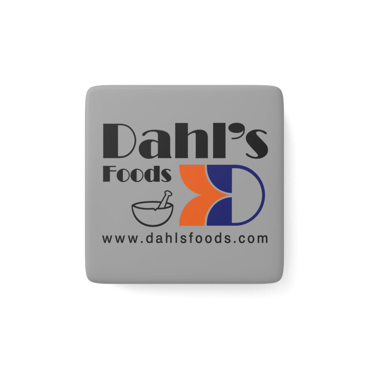 Dahl's Foods Square Porcelain Fridge Magnet
