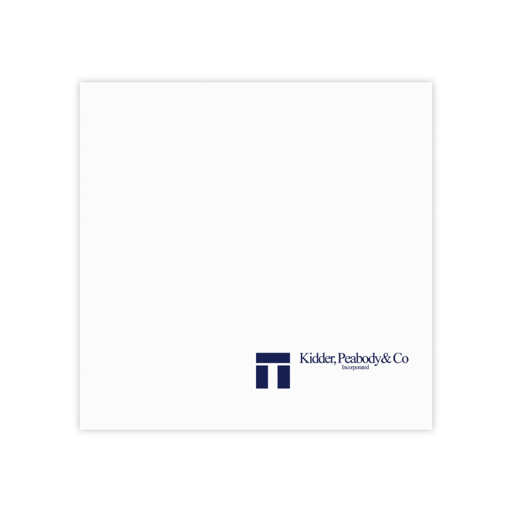 Kidder, Peabody & Co. Sticky Post-it Note Pad