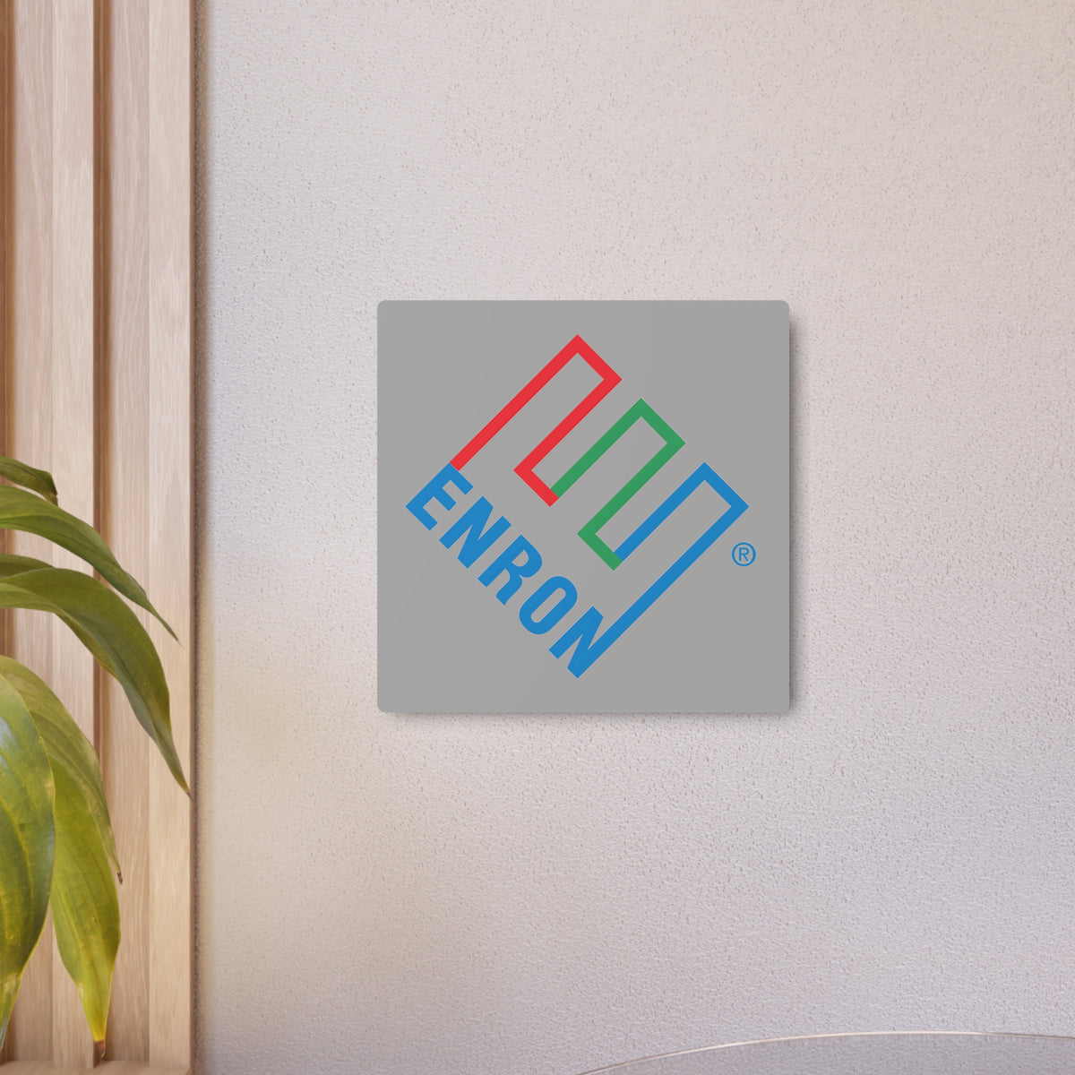 Enron Square Metal Sign