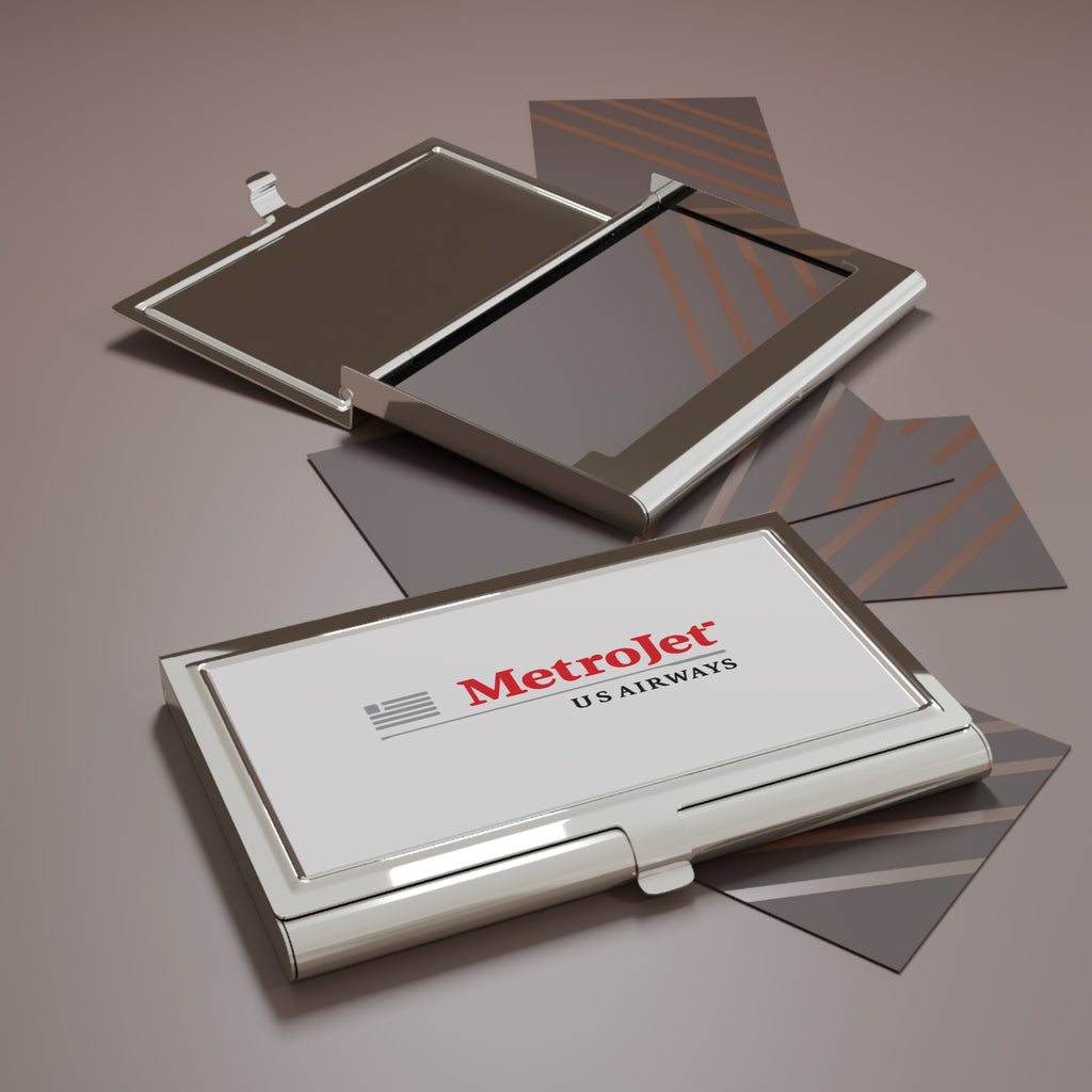 MetroJet Metal Business Card Holder