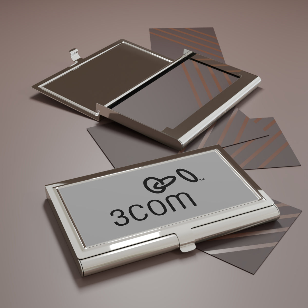 3Com Corporation Metal Business Card Holder