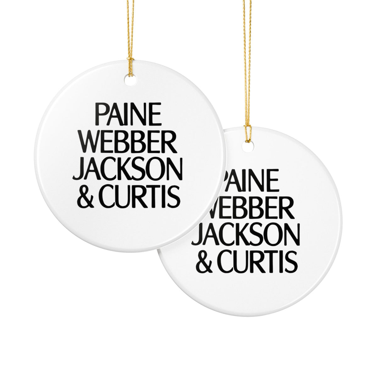 Paine Webber Jackson & Curtis Ceramic Ornament