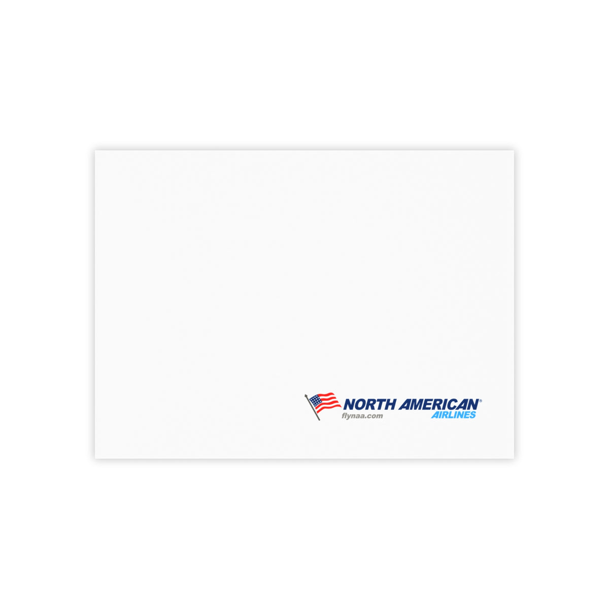 North American Airlines Sticky Post-it Note Pad