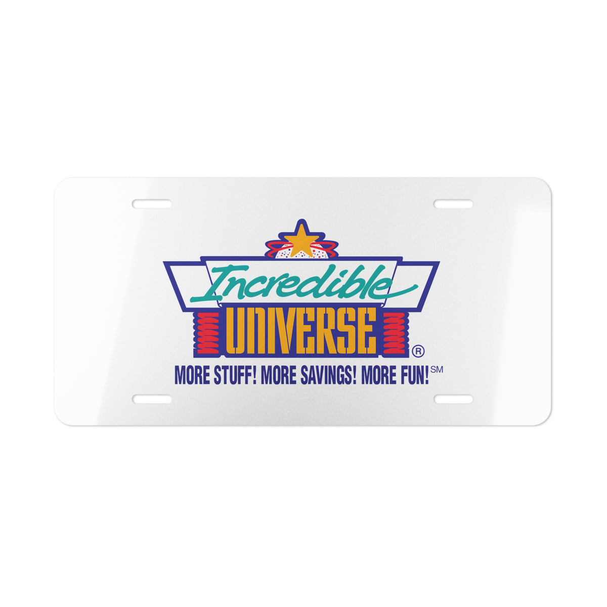 Incredible Universe Vanity License Plate