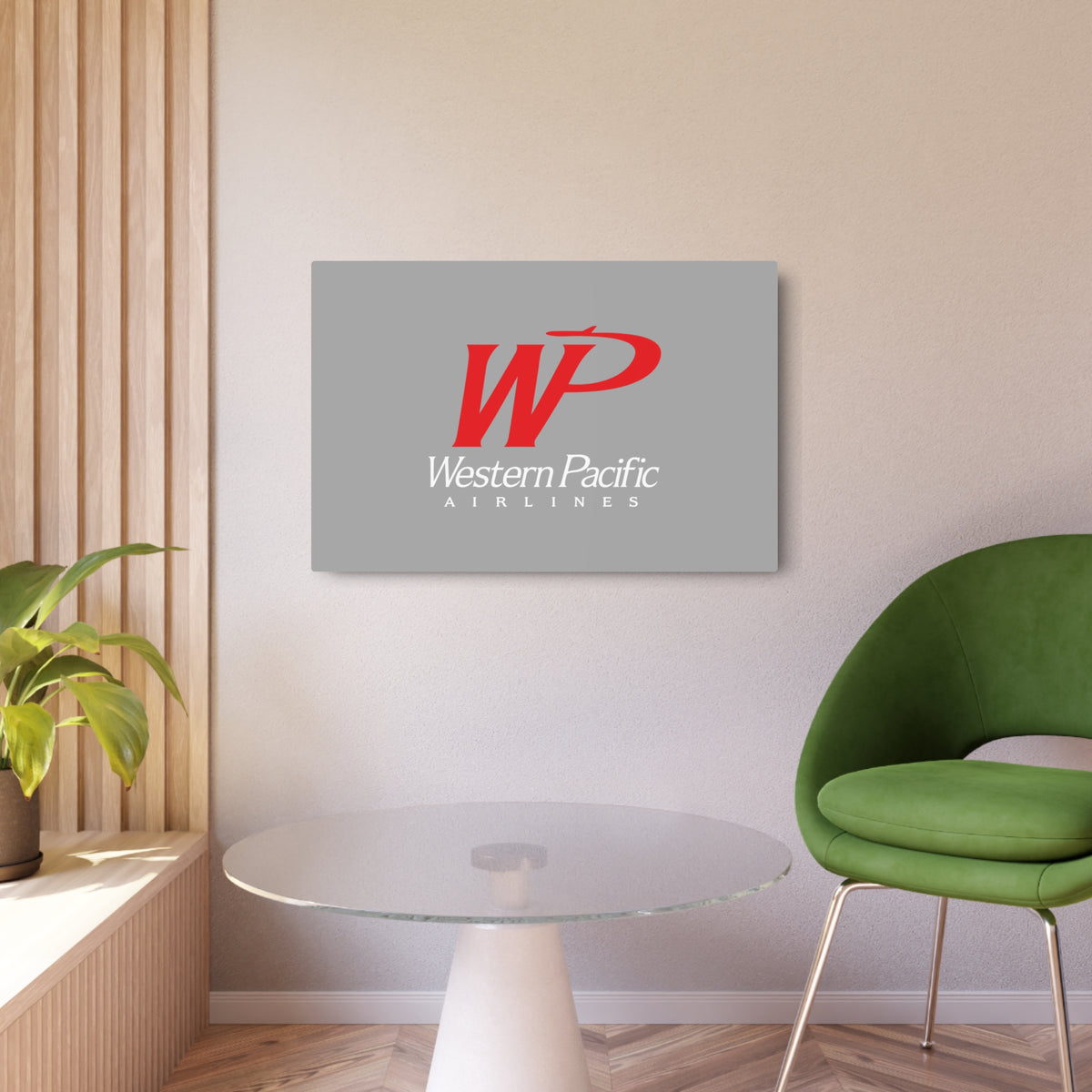 Western Pacific Airlines Metal Sign