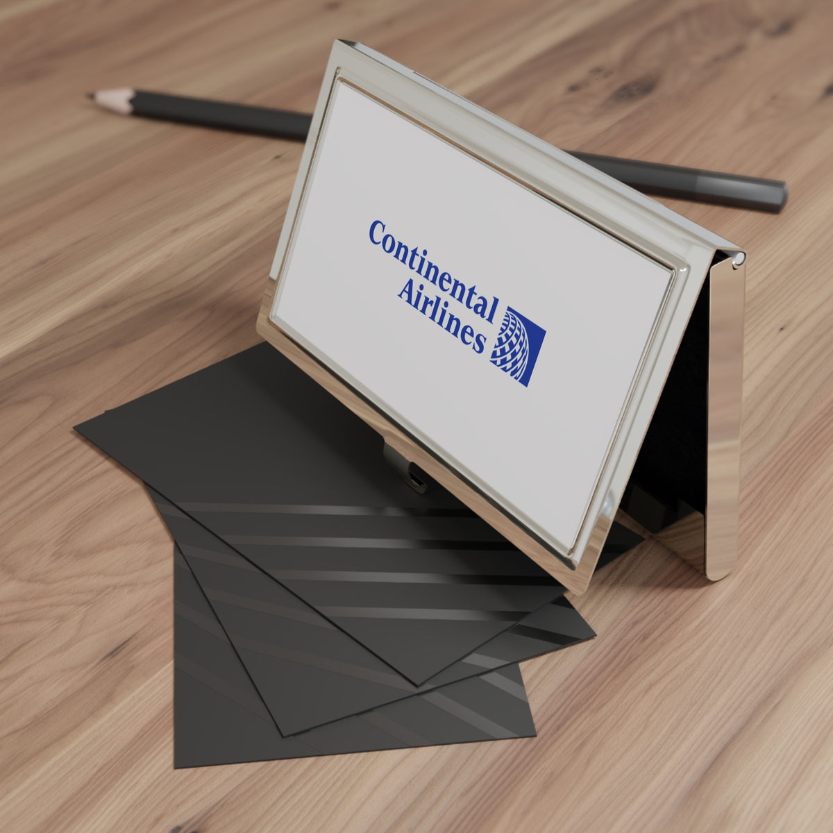 Continental Airlines Metal Business Card Holder