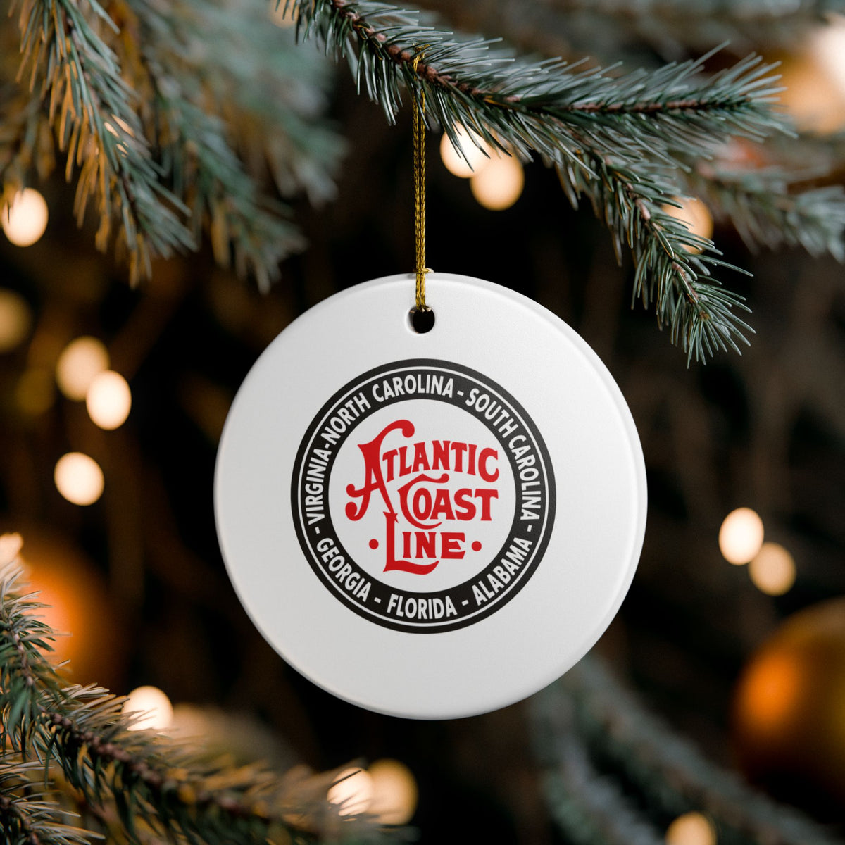 Atlantic Coast Line Railroad Ceramic Ornament