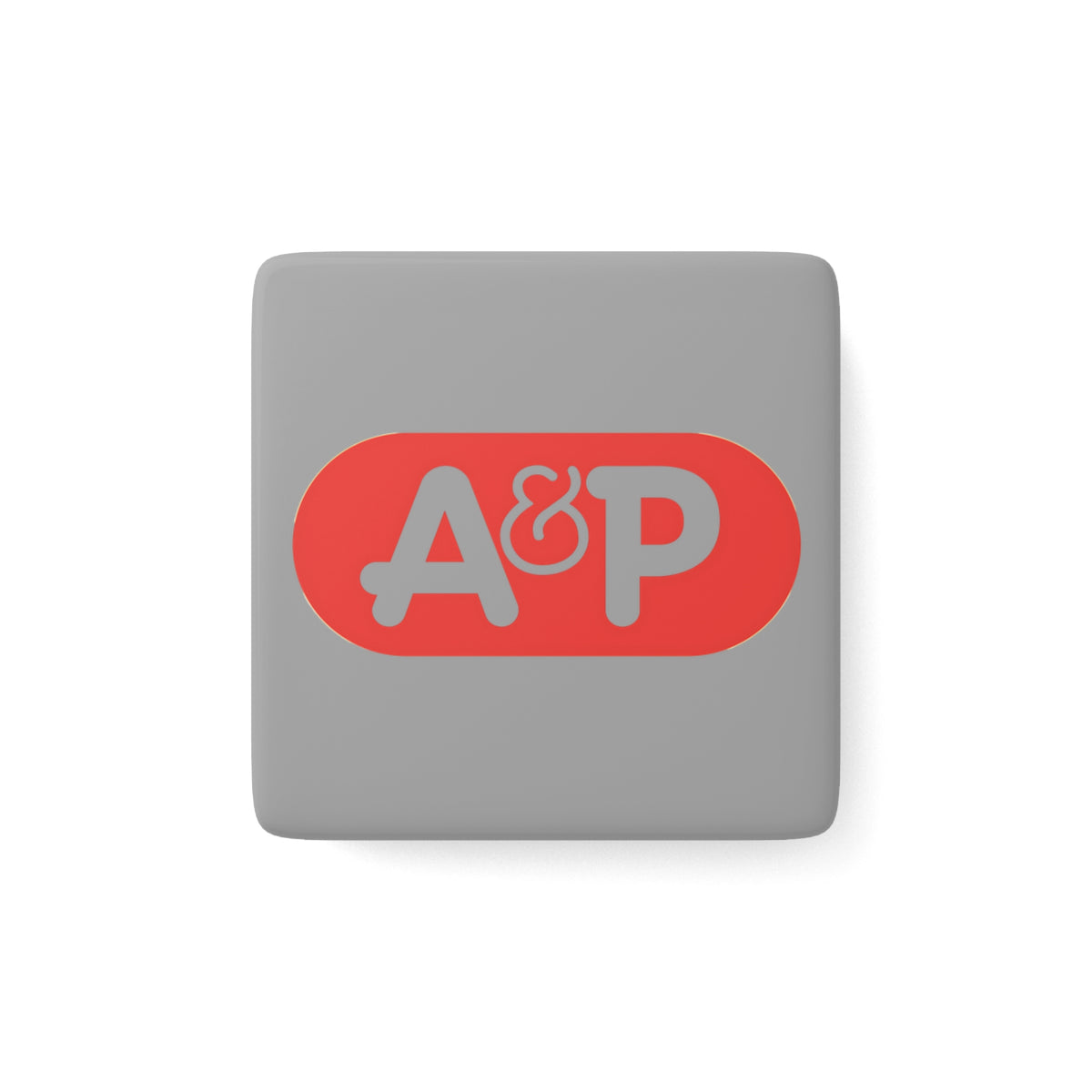 The Great Atlantic & Pacific Tea Company (A&P) Square Porcelain Fridge Magnet