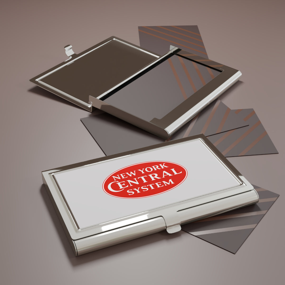 New York Central Railroad Metal Business Card Holder