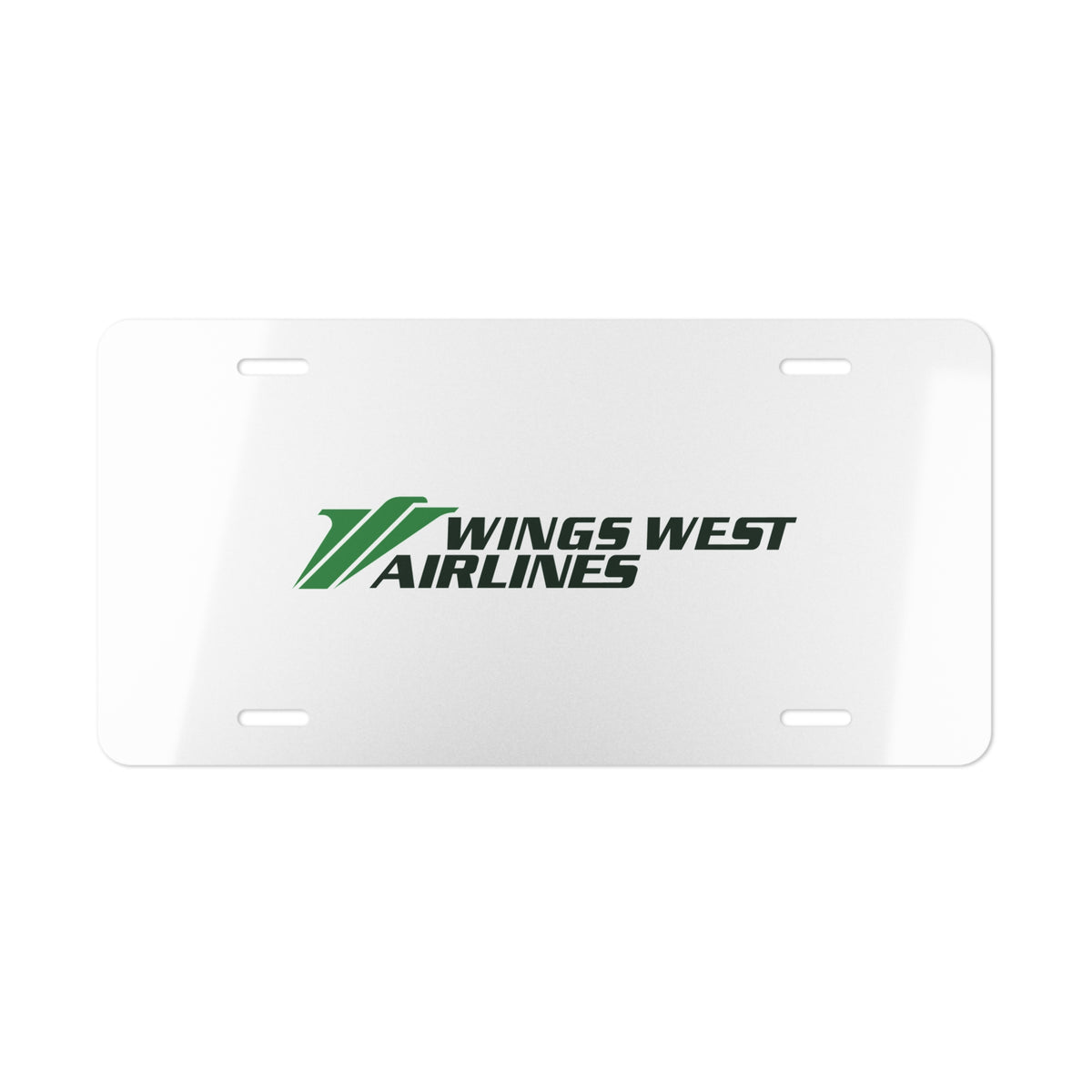 Wings West Airlines Vanity License Plate