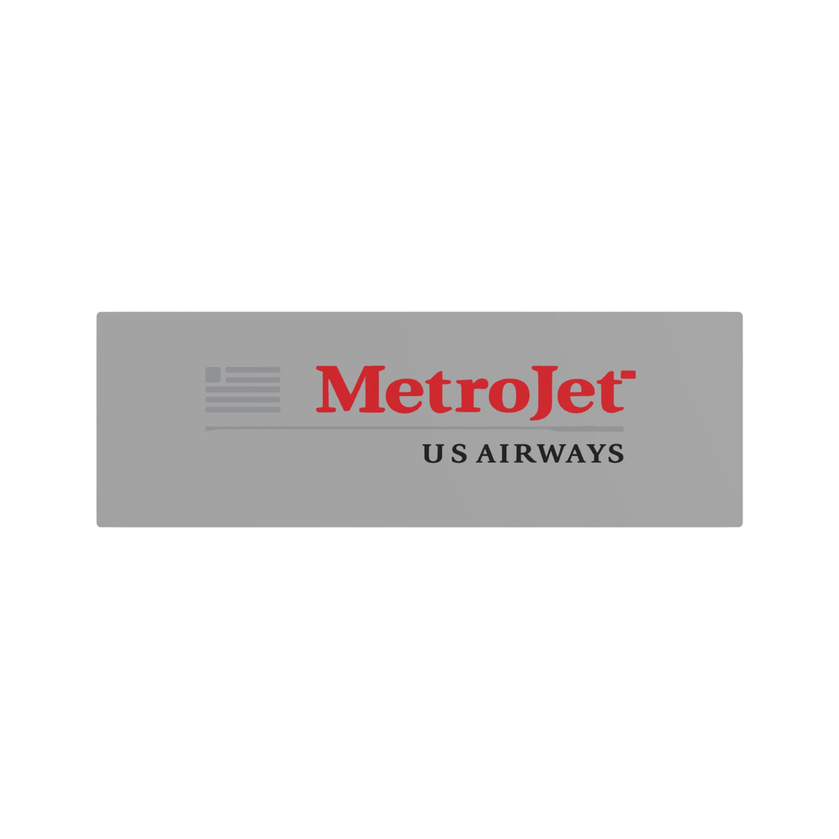 MetroJet Metal Sign