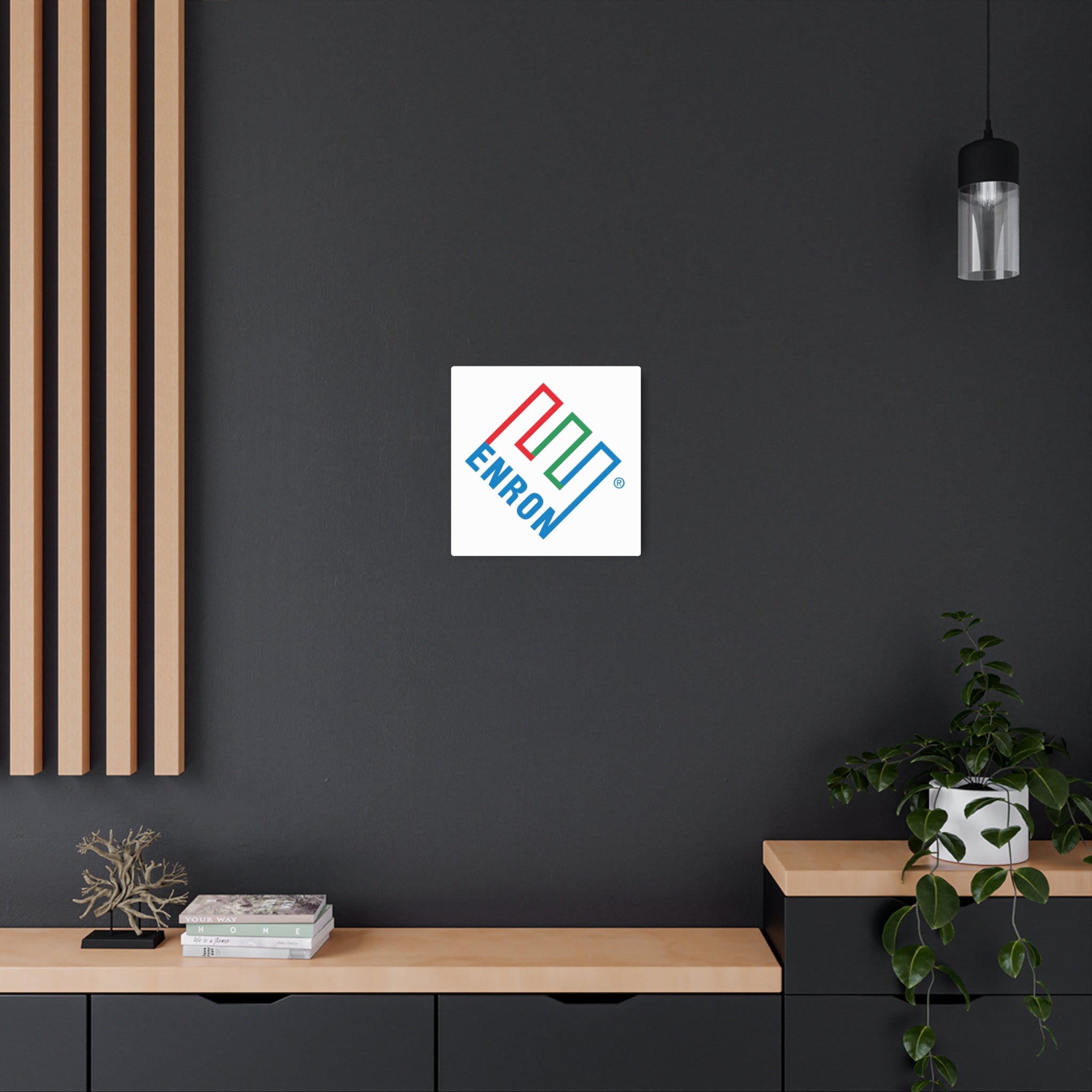 Enron Square Metal Sign