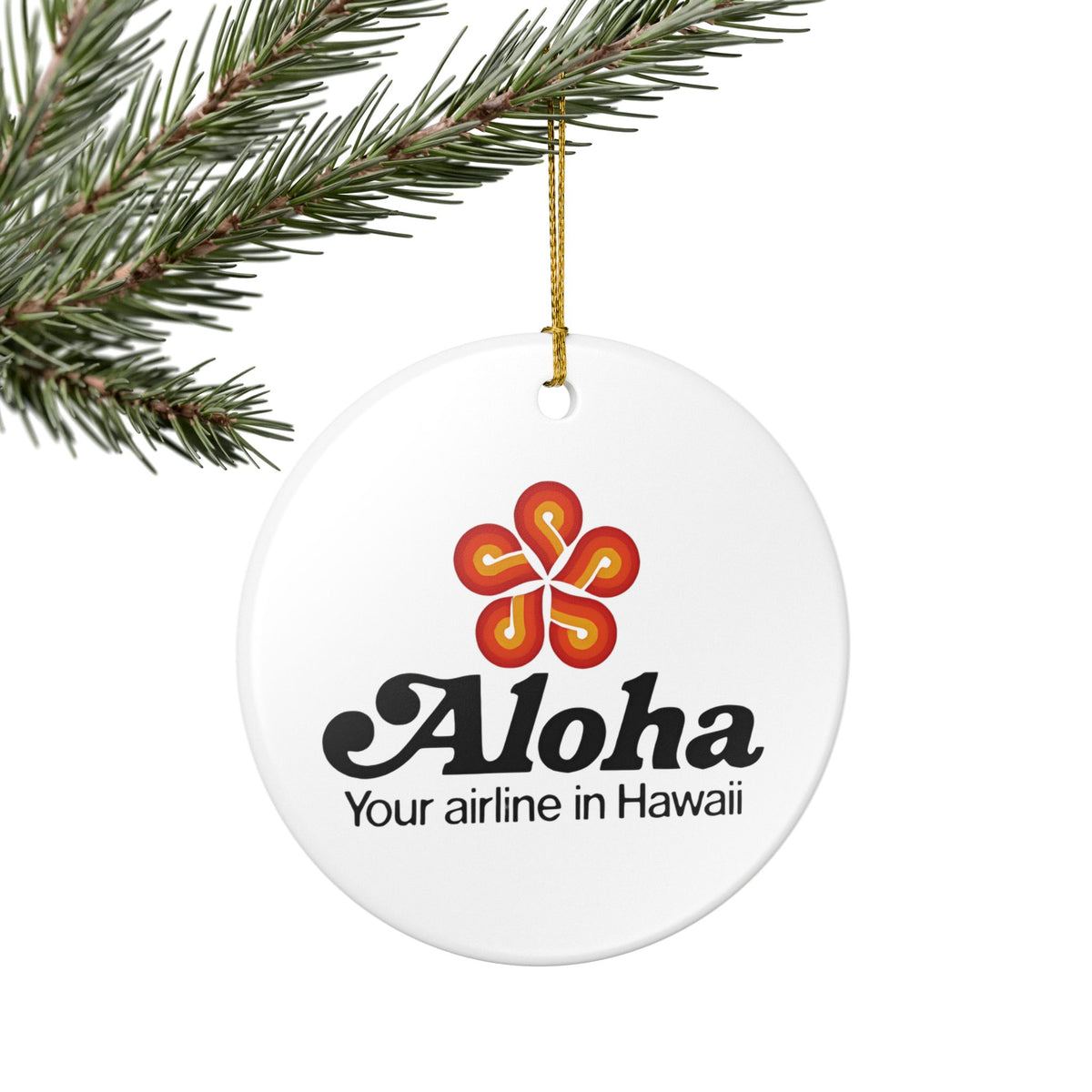 Aloha Airlines Ceramic Ornament