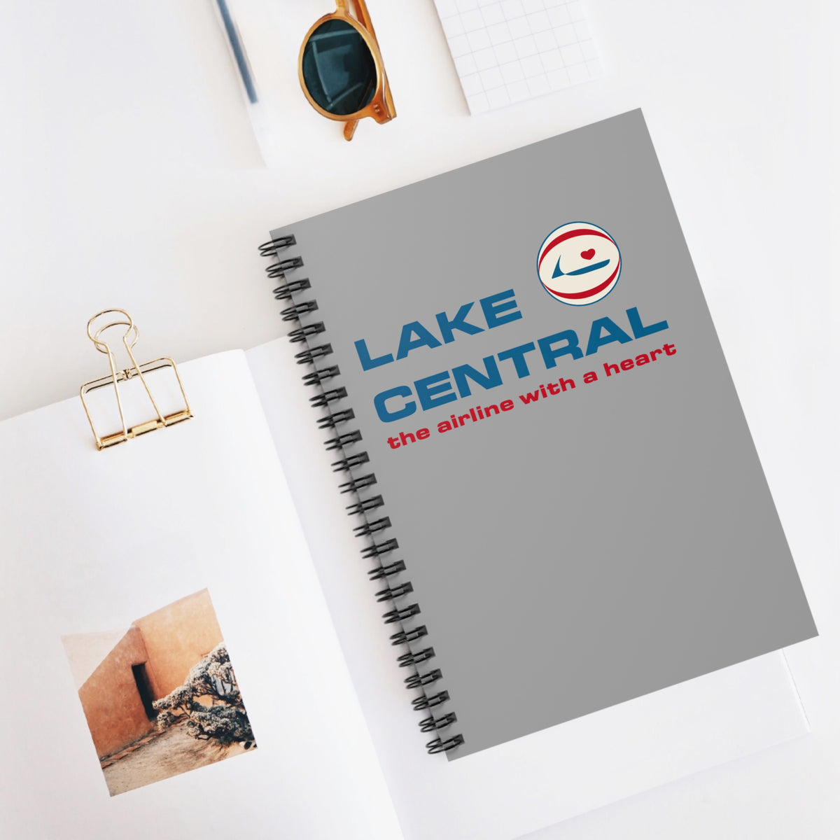 Lake Central Airlines Spiral Notebook