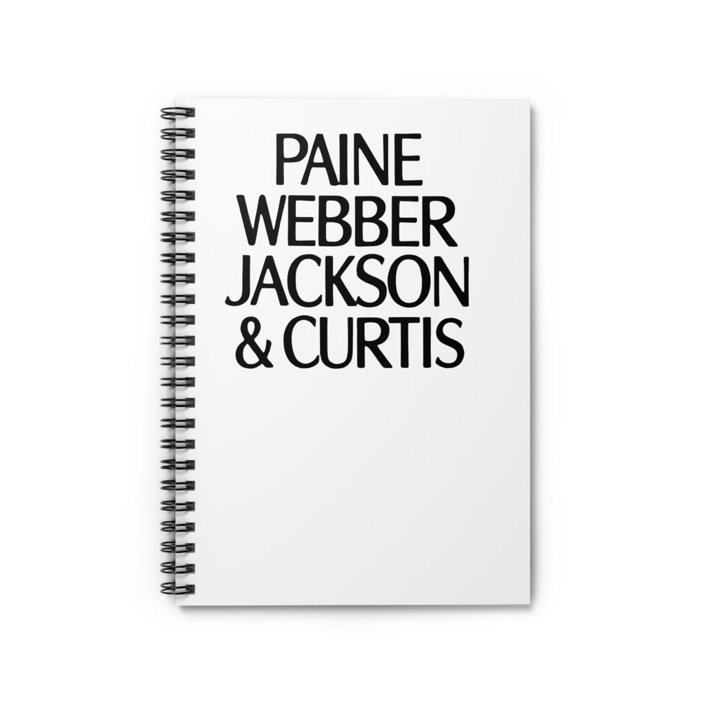 Paine Webber Jackson & Curtis Spiral Notebook