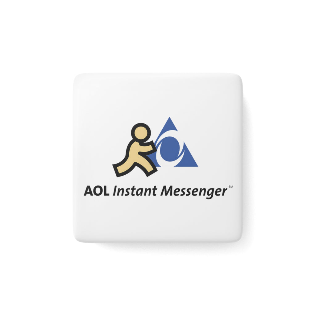 AOL Instant Messenger (AIM) Square Porcelain Fridge Magnet