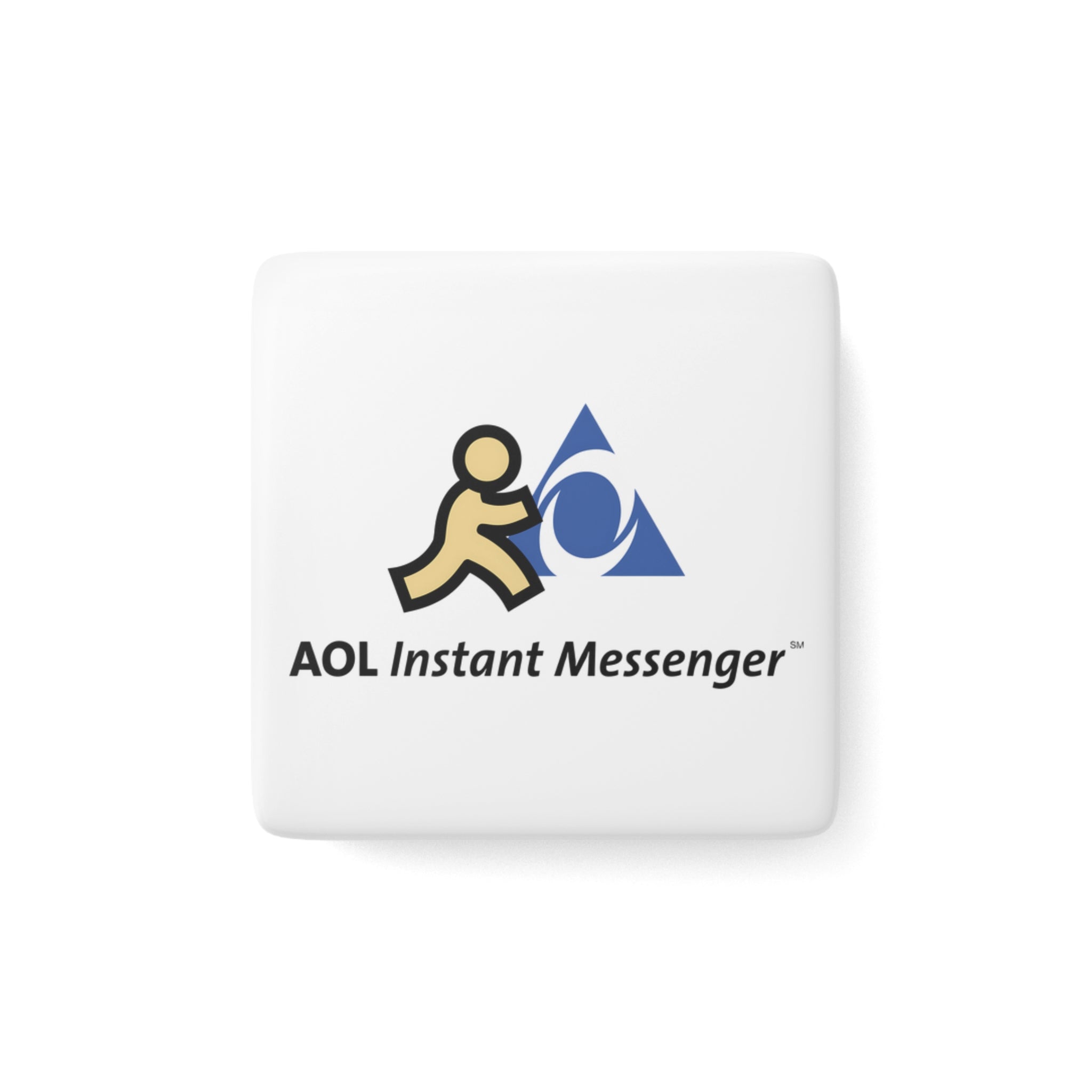 AOL Instant Messenger (AIM) Square Porcelain Fridge Magnet