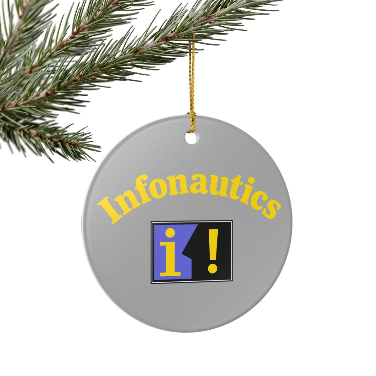 Infonautics Ceramic Ornament