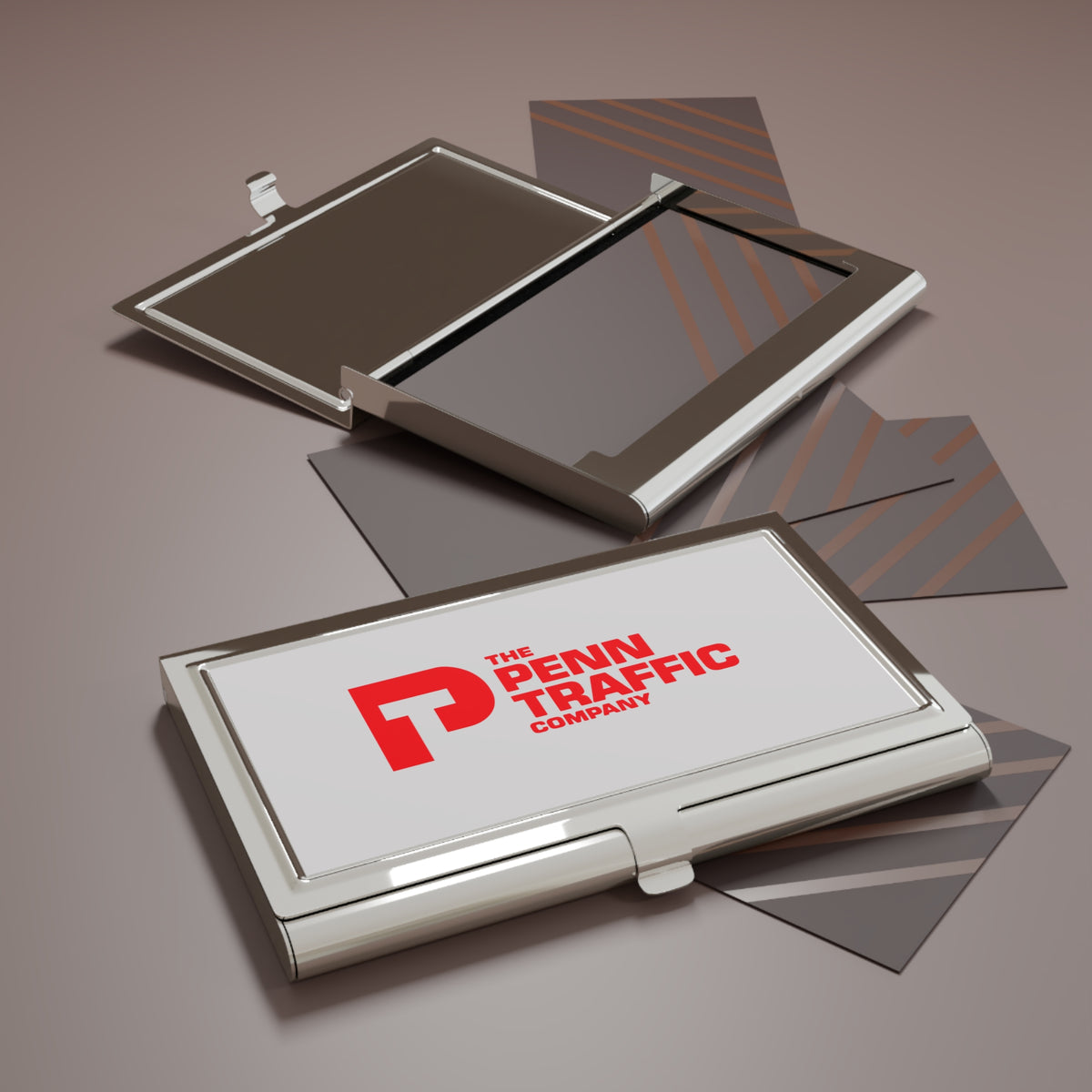 Penn Traffic Metal Business Card Holder